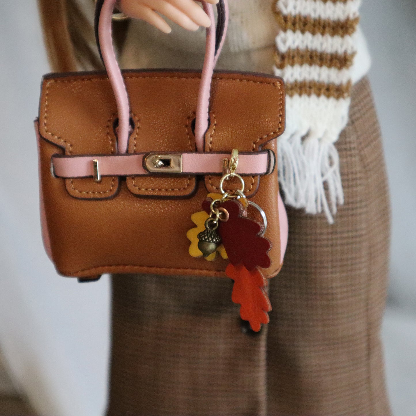 Oakleaf & Acorn Keychain or Purse Charm for 1/4 or 1/3 dolls