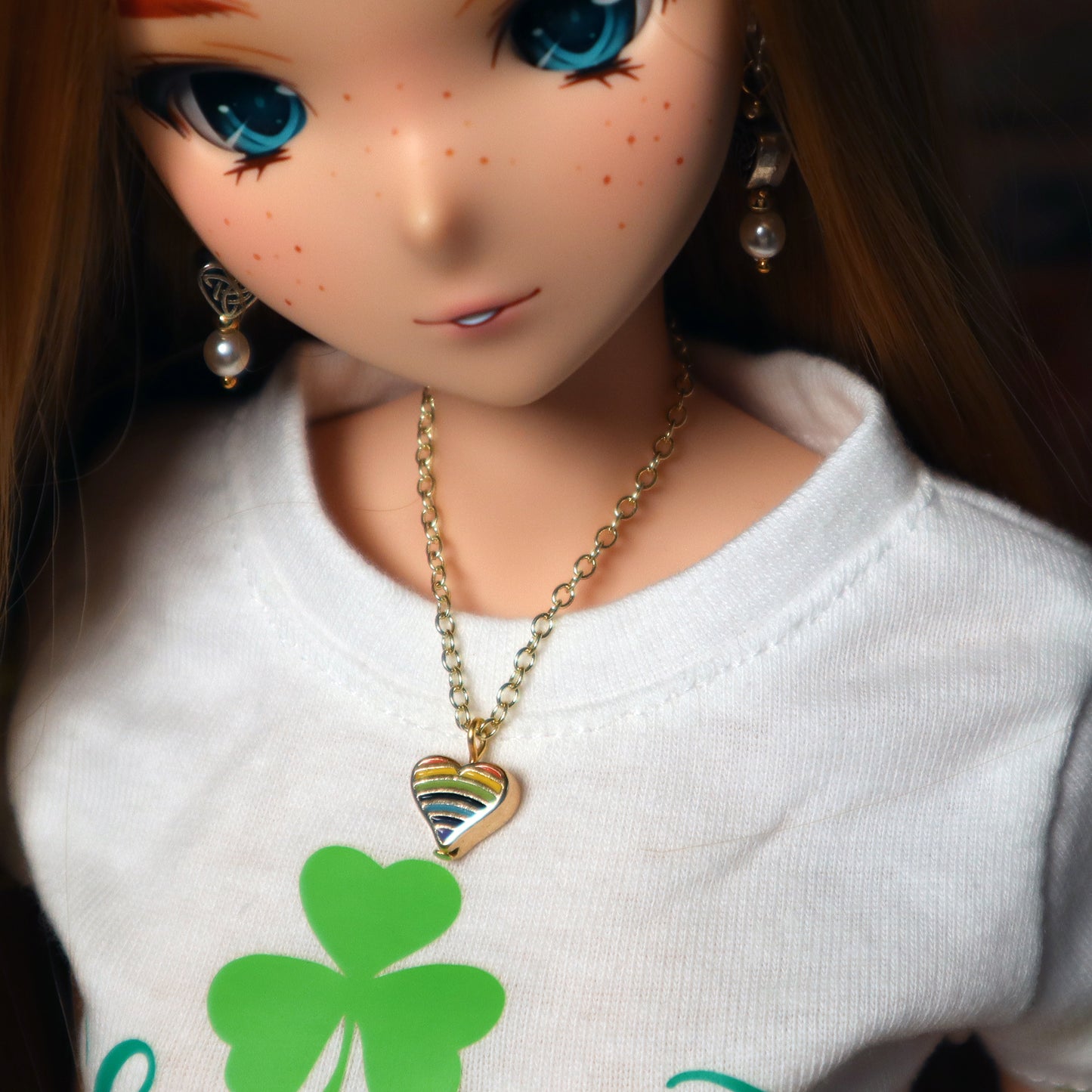Magentic Clasp Necklace for BJD - Over the Rainbow - Gold or Silver