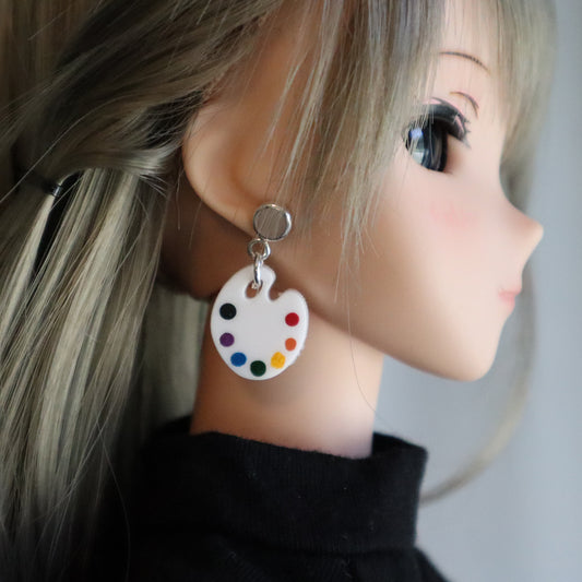 Paint Pallette No-Hole Earrings for BJD