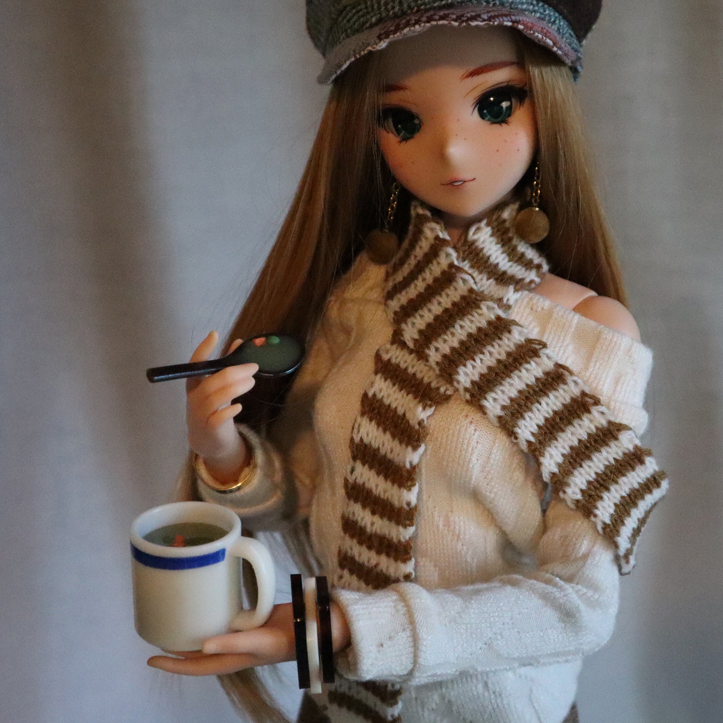 Lunch Counter - Mug Soup & Grilled Cheese set for 1/3 scale bjd