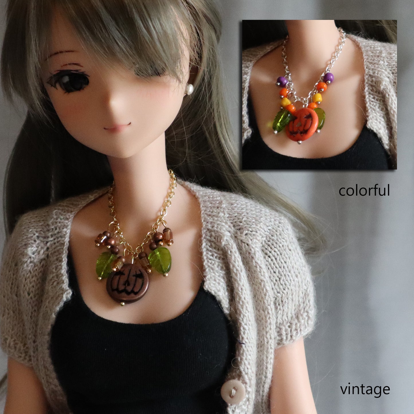 Magnetic Clasp Necklace for BJD - Pumpkin Patch (2 styles)