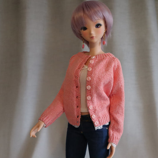 Sakura Button Front Cardigan - Fits Smartdoll Classic, Pear