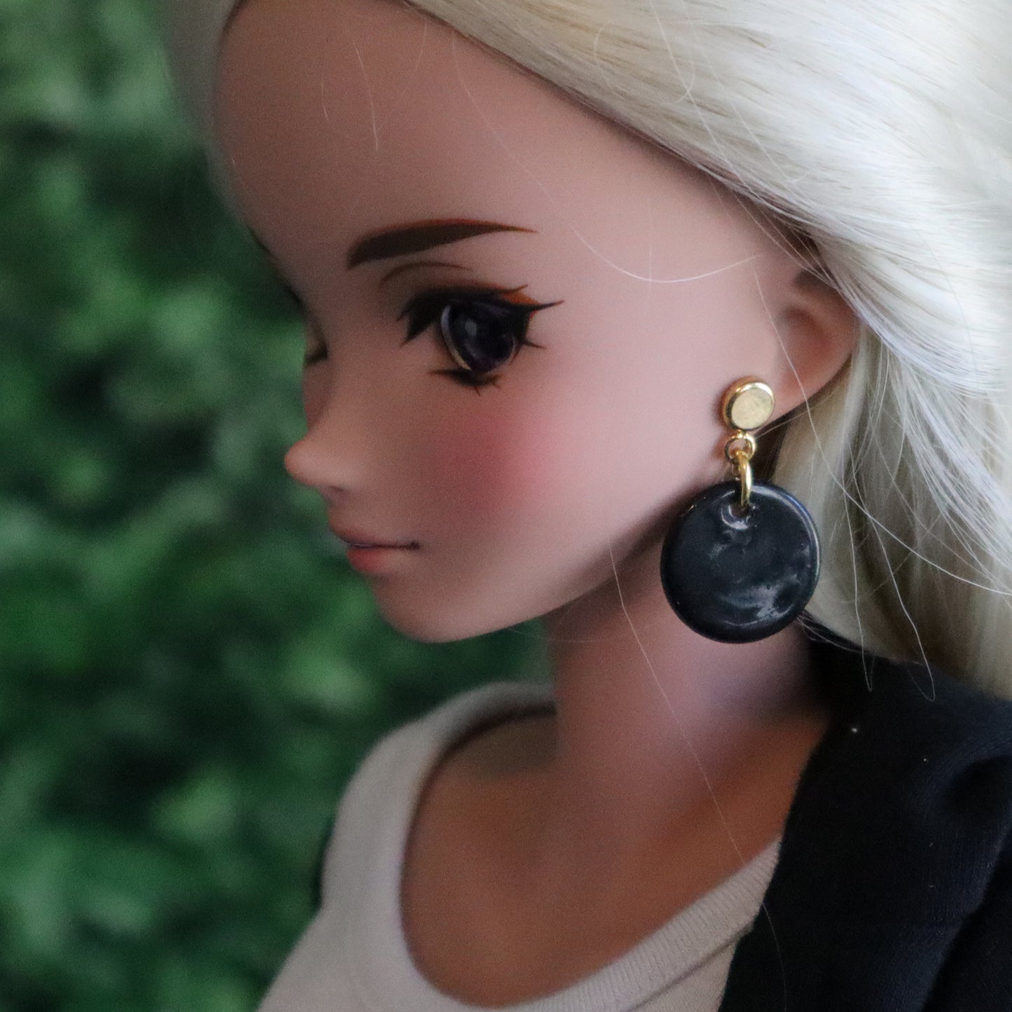 Mother of Pearl Shell Disc Drop No-Hole Earrings for Vinyl - 3 colors