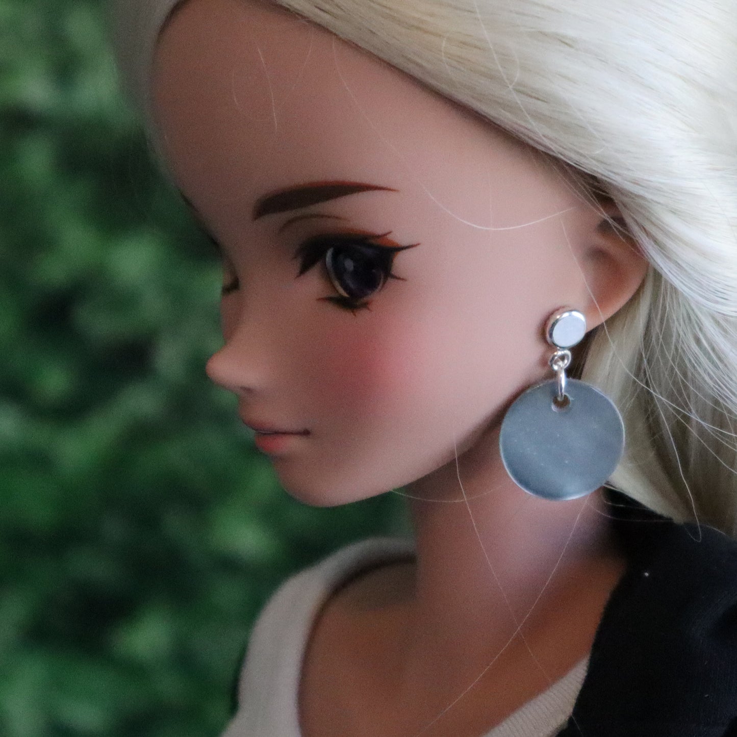 Mother of Pearl Shell Disc Drop No-Hole Earrings for Vinyl - 3 colors