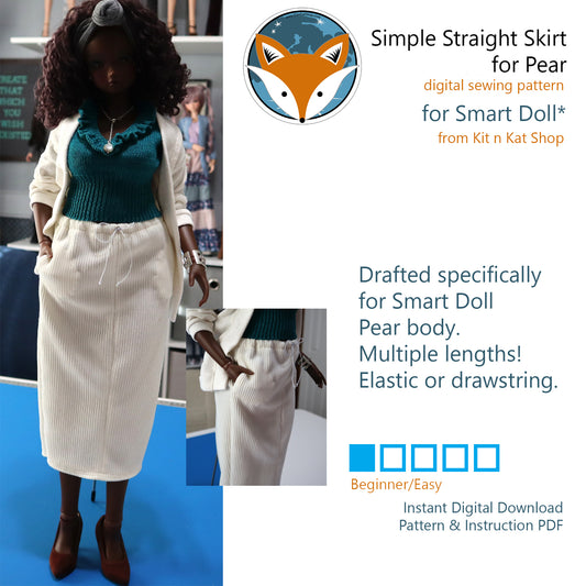 Digital Pattern for Pear Smartdoll - Simple Skirt