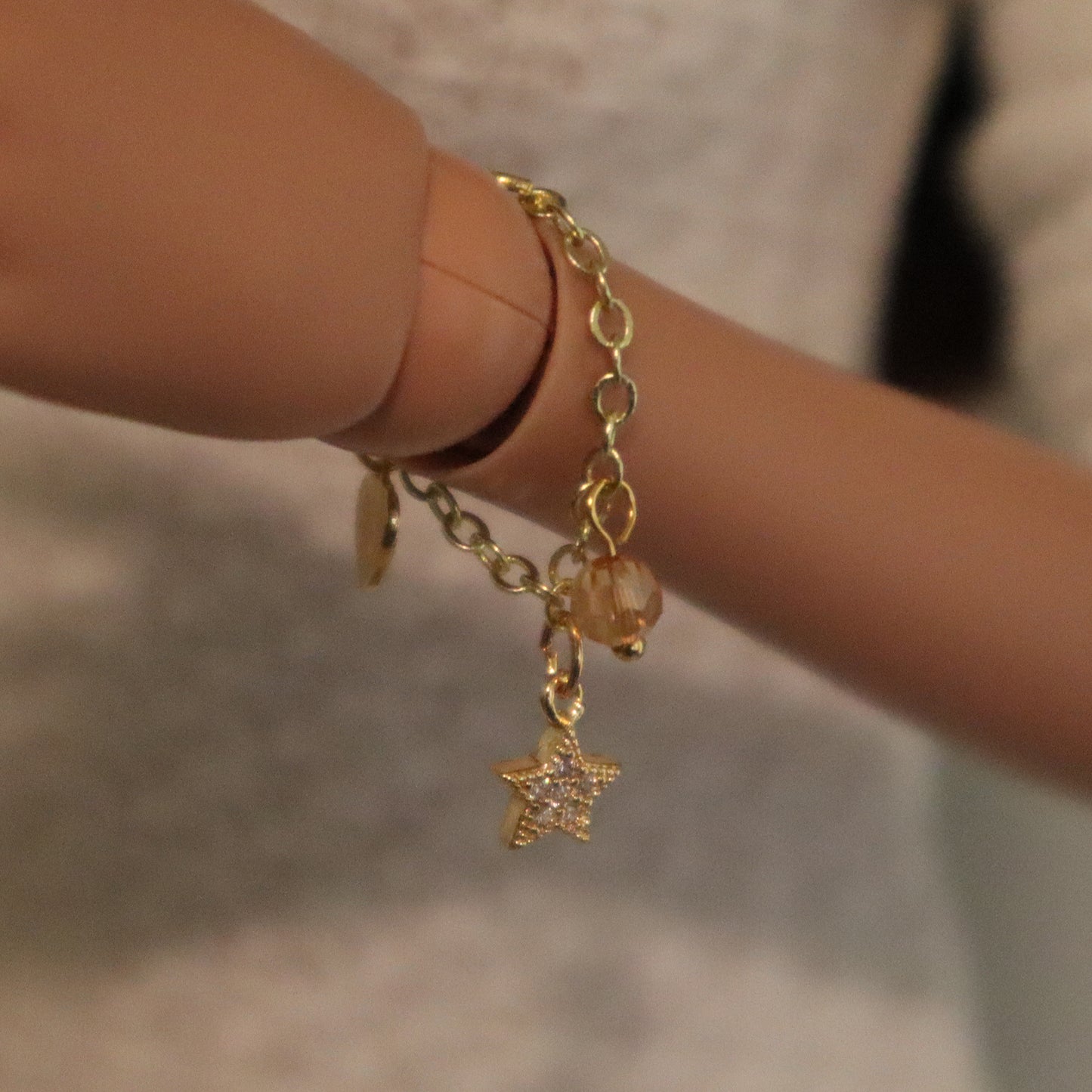 Crystal Star Charm Bracelet - slip on for Smartdoll