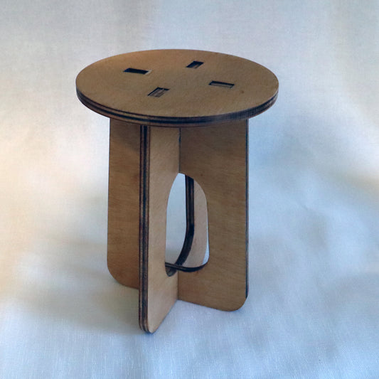 Stool or Side Table Kit - 1/3 or 1/4 scale Slot Furniture Collection for BJDs