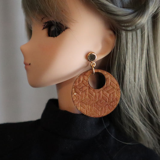 Knit Disc No-Hole Earrings for BJDs