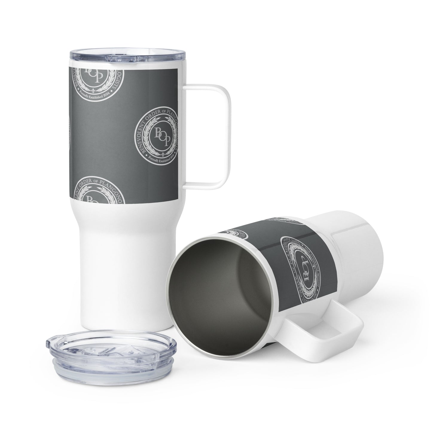 BOP Seal Travel mug with a handle