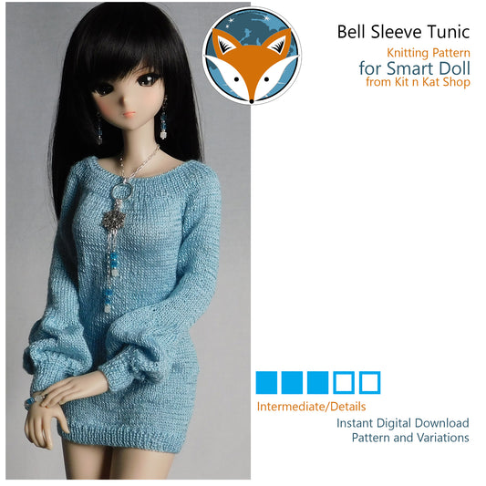 Pattern for Smart Doll Knit Bell Sleeve Tunic