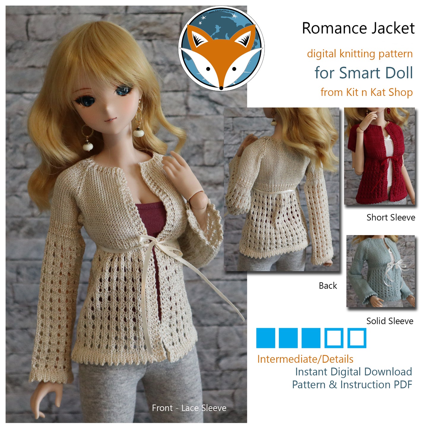 Pattern for Smartdoll - Romantic Knitted Lace Jacket