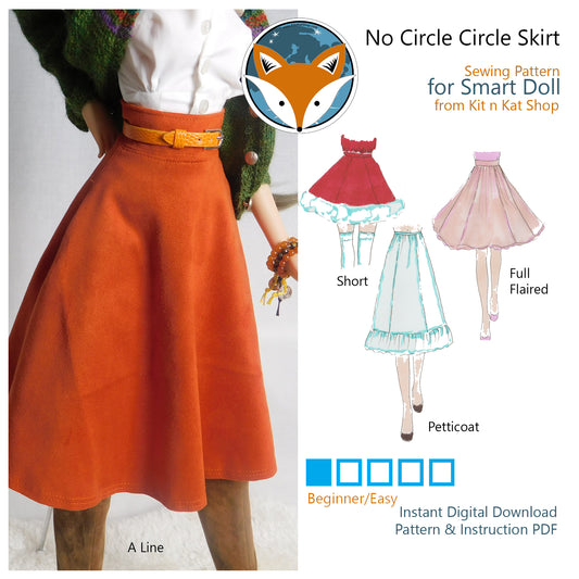 Pattern for Smart Doll No Circle Circle Skirt