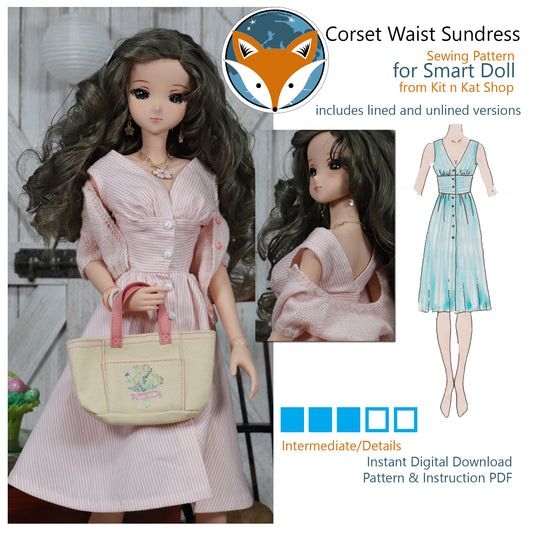 Pattern for Smart Doll Corset Waist Sundress