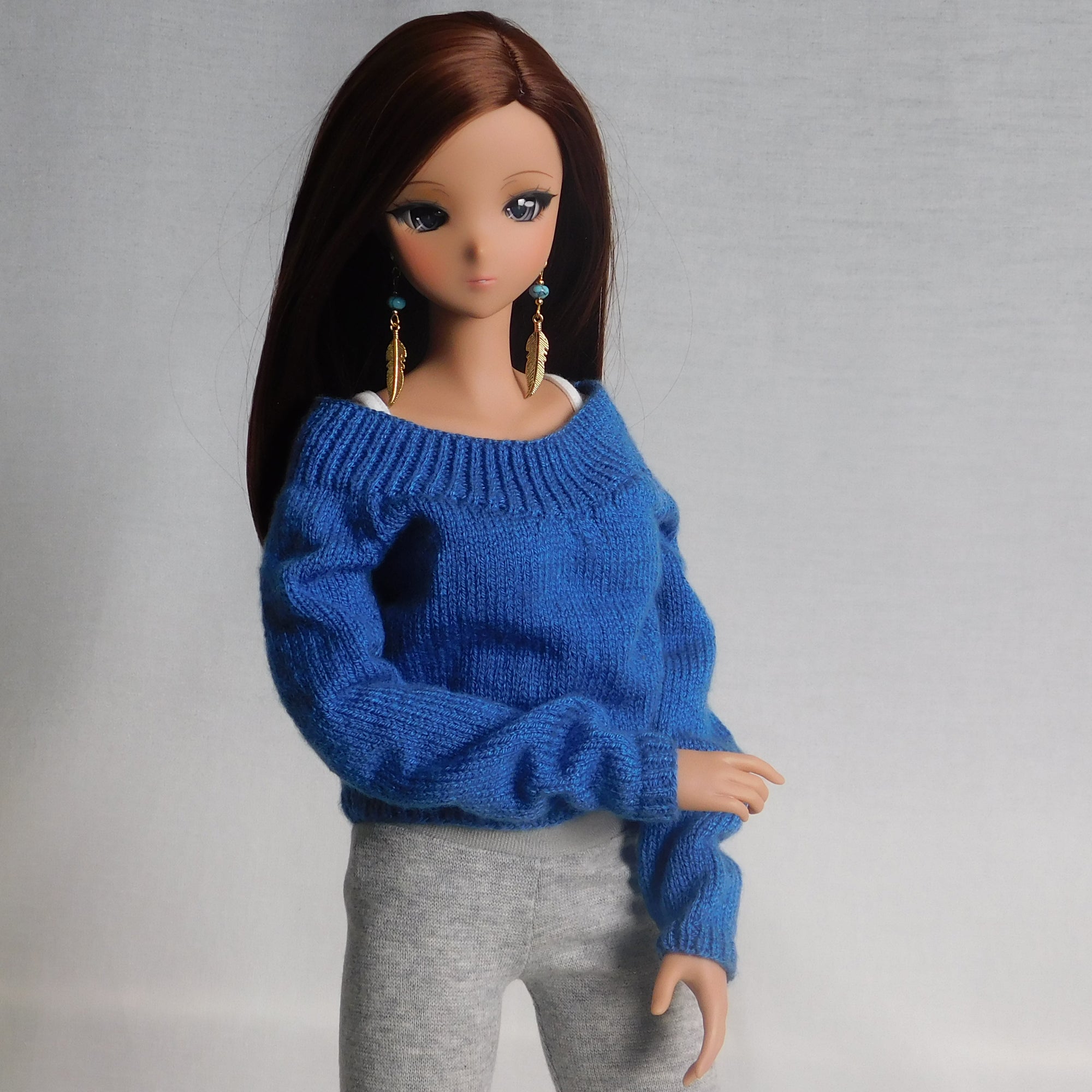 Pattern for Smart Doll Knit Off Shoulder Pullover – Kit n Kat Shop LLC