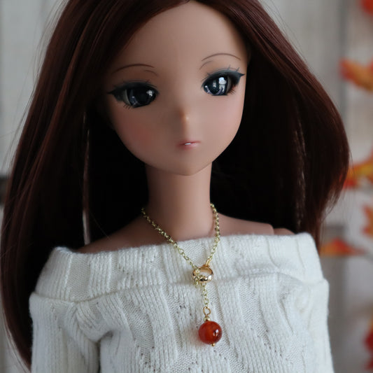 Magnetic Clasp Necklace for BJD - Autumn Red Slide