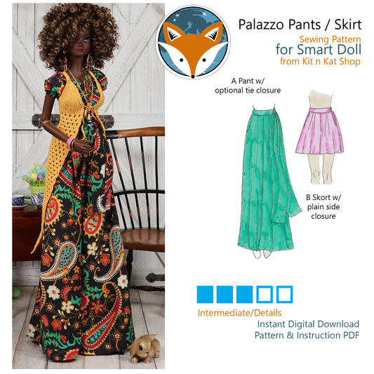 Pattern for Smart Doll - Palazzo Pants or Skort