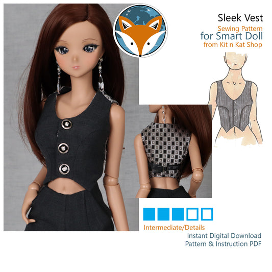 Digital Pattern for Smart Doll Sleek Vest